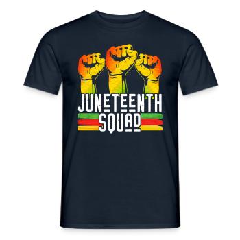 Juneteenth Team African American Black 1865 - Männer T-Shirt - Navy - Vorne - AI Model Male 178 light (178cm)