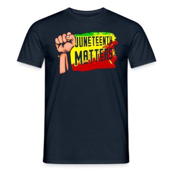 Juneteenth Matters African American 1865 Black - Männer T-Shirt - Navy - Vorne - AI Model Male 178 light (178cm)