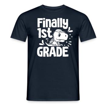 Endlich 1 Klasse Erste Klasse Erstklässler - Männer T-Shirt - Navy - Vorne - AI Model Male 178 light (178cm)
