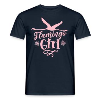 Flamingo Girl Animal Flamingos Cute Sayings - Men's T-Shirt - navy - Front - AI Model Male 178 light (178cm)