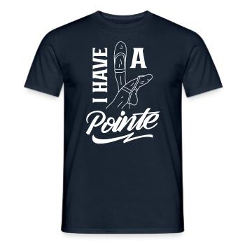 J’ai un ballet de ballerine danseuse punchline - T-shirt homme - marine - Devant - AI Model Male 178 light (178cm)