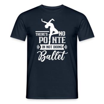 Qui ne fait pas de ballet n’a pas de punchline ballerine - T-shirt homme - marine - Devant - AI Model Male 178 light (178cm)