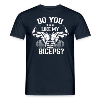 Aimez-vous mes biceps boucles dictons muscles - T-shirt homme - marine - Devant - AI Model Male 178 light (178cm)