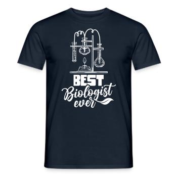 Best Biologist Ever Biology Biologist - Men's T-Shirt - navy - Front - AI Model Male 178 light (178cm)