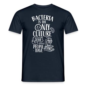 Les bactéries sont la seule culture que certaines personnes ont - T-shirt homme - marine - Devant - AI Model Male 178 light (178cm)