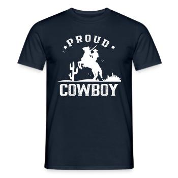 Proud Cowboy Sayings Cowboys Sweet Texas - Men's T-Shirt - navy - Front - AI Model Male 178 light (178cm)