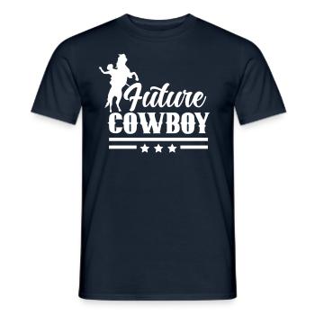 Future Cowboy Cute Cowboys Dictons Texas - T-shirt homme - marine - Devant - AI Model Male 178 light (178cm)