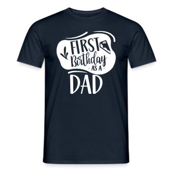 Premier anniversaire en tant que papa papa papa fête - T-shirt homme - marine - Devant - AI Model Male 178 light (178cm)