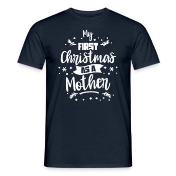 Mein Erstes Weihnachten Als Mutter Schwanger - Männer T-Shirt - Navy - Vorne - AI Model Male 178 light (178cm)