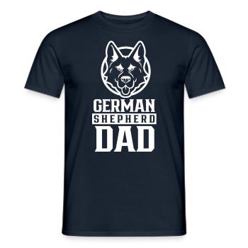 Berger Allemand Papa Garçon Type Pet Mignon - T-shirt homme - marine - Devant - AI Model Male 178 light (178cm)