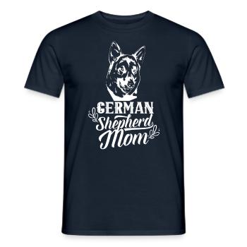 Berger Allemand Mama Fille Animal de compagnie Mignon - T-shirt homme - marine - Devant - AI Model Male 178 light (178cm)
