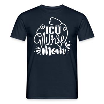 Infirmière en soins intensifs Mama Soins intensifs - T-shirt homme - marine - Devant - AI Model Male 178 light (178cm)