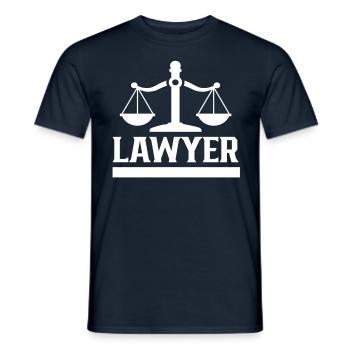 Lawyer Degree Lawyer Law - Men's T-Shirt - navy - Front - AI Model Male 178 light (178cm)