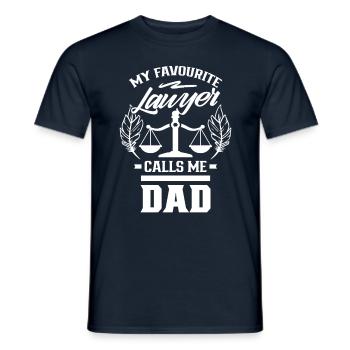 Mon avocat préféré m’appelle Papa Jurist Jura - T-shirt homme - marine - Devant - AI Model Male 178 light (178cm)