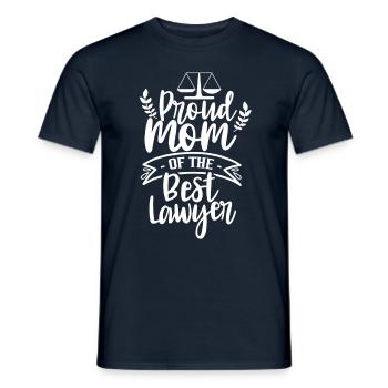Fière maman du meilleur avocat Avocat Avocat - T-shirt homme - marine - Devant - AI Model Male 178 light (178cm)