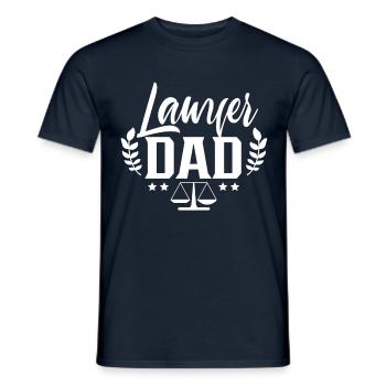 Lawyer Papa Degree Law Lawyer - Men's T-Shirt - navy - Front - AI Model Male 178 light (178cm)