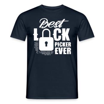The Best Lock Picker Ever Lock Picking - Men's T-Shirt - navy - Front - AI Model Male 178 light (178cm)