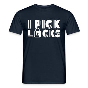 I Crack Locks Lock Cracker Lock Picking - T-shirt homme - marine - Devant - AI Model Male 178 light (178cm)