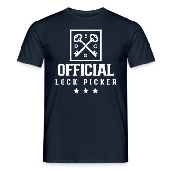 Serrure officielle Lock Picker Lock Picker - T-shirt homme - marine - Devant - AI Model Male 178 light (178cm)