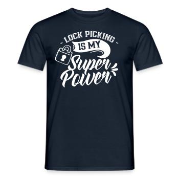 Lock Picking Ist Meine Superkraft Schloss Knacken - Männer T-Shirt - Navy - Vorne - AI Model Male 178 light (178cm)