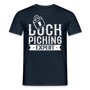 Lockpicking Expert Lock Picking Lock Cracking - T-shirt homme - marine - Devant - AI Model Male 178 light (178cm)