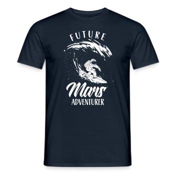 Future Mars Adventurer Astronaut Planet - T-shirt homme - marine - Devant - AI Model Male 178 light (178cm)