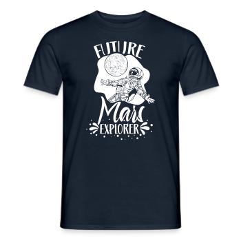 Zukünftiger Mars Erforscher Planet Astronaut - Männer T-Shirt - Navy - Vorne - AI Model Male 178 light (178cm)