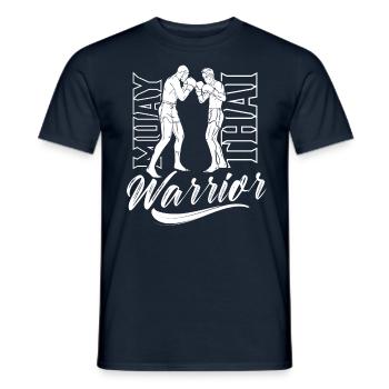 Muay Thai Krieger Kämpfer Kampf Kampfsport - Männer T-Shirt - Navy - Vorne - AI Model Male 178 light (178cm)