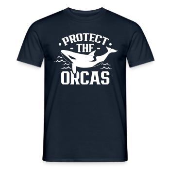 Protéger les orques Baleine Mer Orques Protéger - T-shirt homme - marine - Devant - AI Model Male 178 light (178cm)