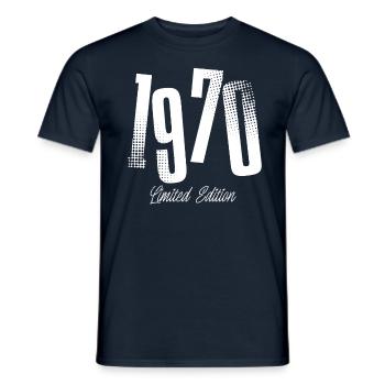 1970 Année de naissance Année de naissance - T-shirt homme - marine - Devant - AI Model Male 178 light (178cm)