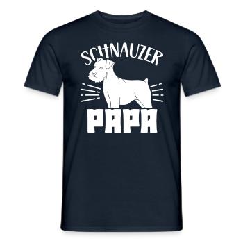 Schnauzer Papa Junge Typ Hund Haustier Schnauzers - Männer T-Shirt - Navy - Vorne - AI Model Male 178 light (178cm)
