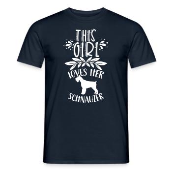 Dieses Mädchen Liebt Ihren Schnauzer Schnauzers - Männer T-Shirt - Navy - Vorne - AI Model Male 178 light (178cm)