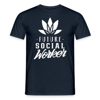 Future Social Worker Social Worker Profession - Men's T-Shirt - navy - Front - AI Model Male 178 light (178cm)