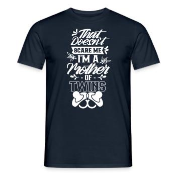 Cela ne me fait pas peur Suis mère jumelles - T-shirt homme - marine - Devant - AI Model Male 178 light (178cm)