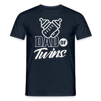 Vater Von Zwillingen Zwilling Zwillinge Humor - Männer T-Shirt - Navy - Vorne - AI Model Male 178 light (178cm)