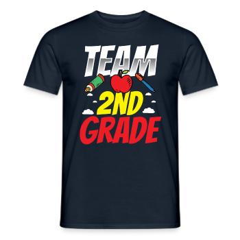 Team Second Class Second Grader School Teacher - Men's T-Shirt - navy - Front - AI Model Male 178 light (178cm)
