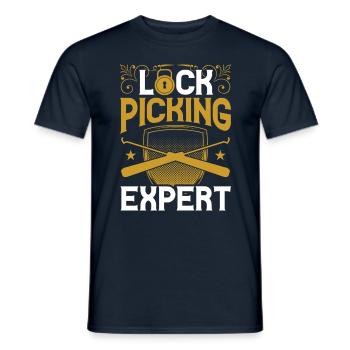 Lockpicking Expert Lock Lock Picking Cracking - T-shirt homme - marine - Devant - AI Model Male 178 light (178cm)
