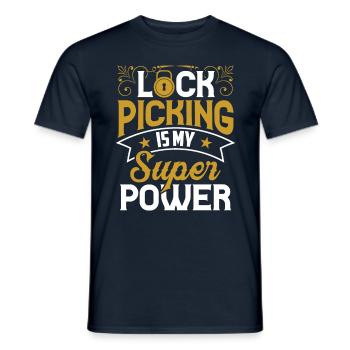 Lock Picking Ist Meine Superkraft Schloss Knacken - Männer T-Shirt - Navy - Vorne - AI Model Male 178 light (178cm)