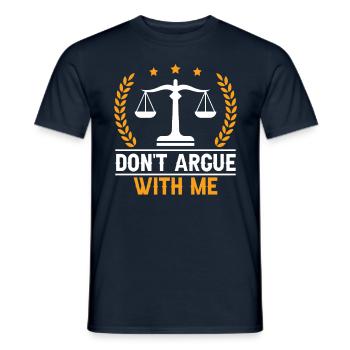 Ne discutez pas avec moi argument - T-shirt homme - marine - Devant - AI Model Male 178 light (178cm)