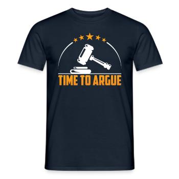 Il est temps de plaider l’avocat argumenter - T-shirt homme - marine - Devant - AI Model Male 178 light (178cm)