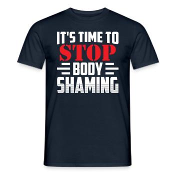 It's time to stop body shaming annoying - Men's T-Shirt - navy - Front - AI Model Male 178 light (178cm)