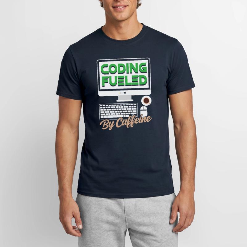 Programmation alimentée par le codage de la caféine T-shirt homme