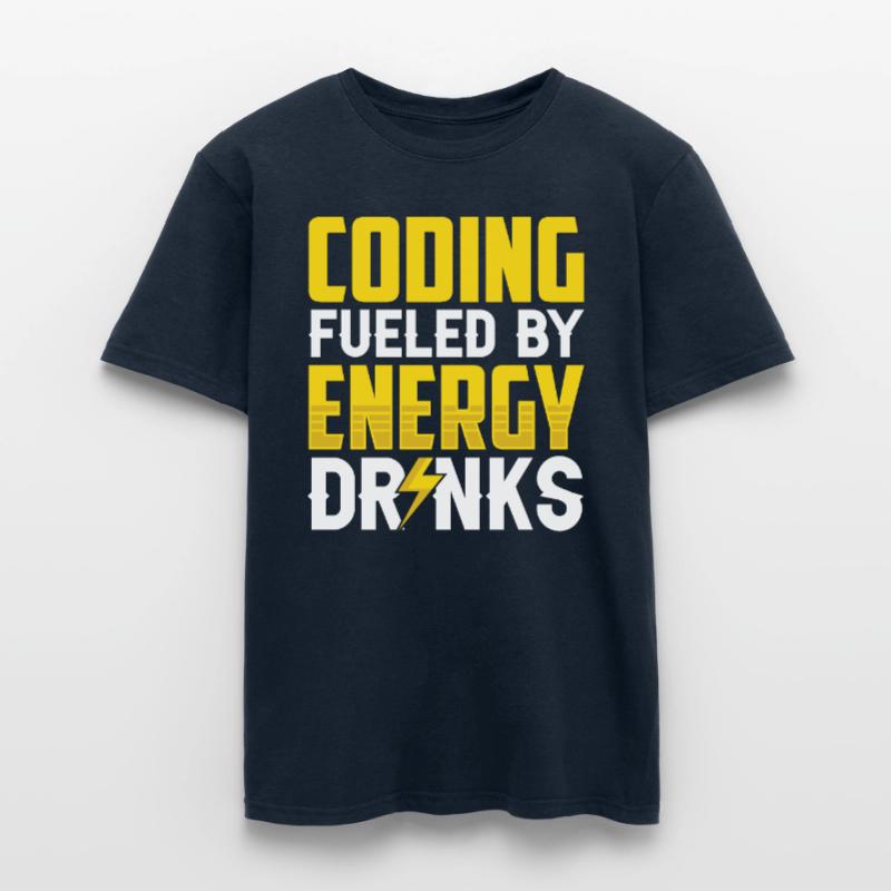 Programmieren Mit Energydrinks Coding Code Coder Männer T-Shirt
