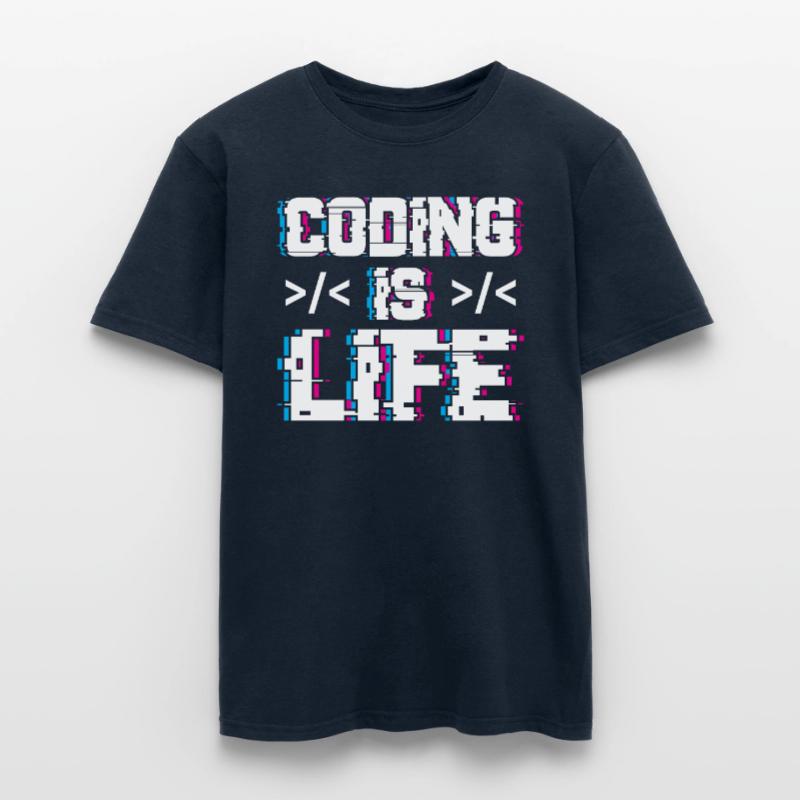 Coding Ist Leben Programmierer Coder Code Männer T-Shirt