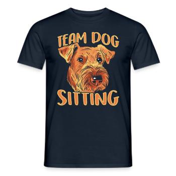 Team Dog Sitting Dog Dog Sitting Dog Sitter - T-shirt homme - marine - Devant - AI Model Male 178 light (178cm)