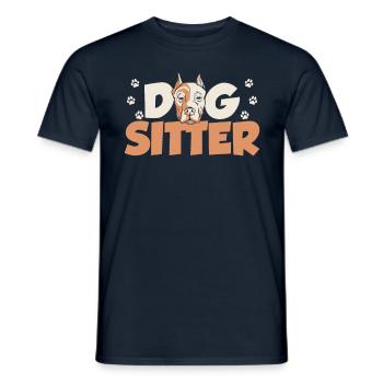 Dog Sitter Dog Sitting Dog Sitting Dog - T-shirt homme - marine - Devant - AI Model Male 178 light (178cm)