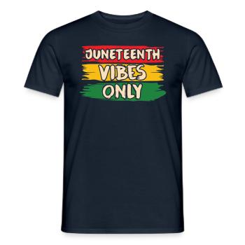 Only Juneteenth Vibes Black 1865 African American - Men's T-Shirt - navy - Front - AI Model Male 178 light (178cm)