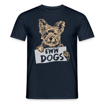 yuck dogs cute cat pet cat lover - Men's T-Shirt - navy - Front - AI Model Male 178 light (178cm)