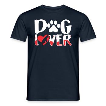 Amoureux des chiens Chiot animal amoureux des chiens Dictons - T-shirt homme - marine - Devant - AI Model Male 178 light (178cm)