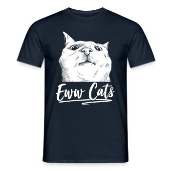 Yuck Cats Dog Lover Puppy Dicton Animal - T-shirt homme - marine - Devant - AI Model Male 178 light (178cm)